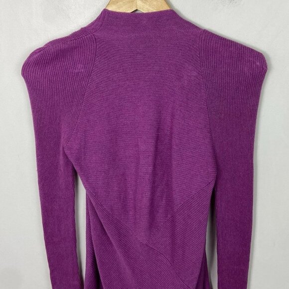 EILEEN Fisher Linen Purple Knit Cardigan Sweater Size Small Petite Open Front S‎ - Picture 6 of 12